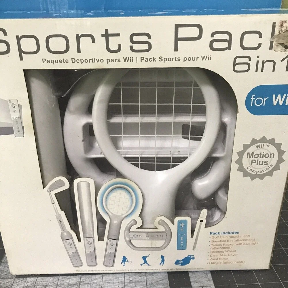 Nintendo Sports Pack For Wii Sports 6 in 1 Accessory Kit White